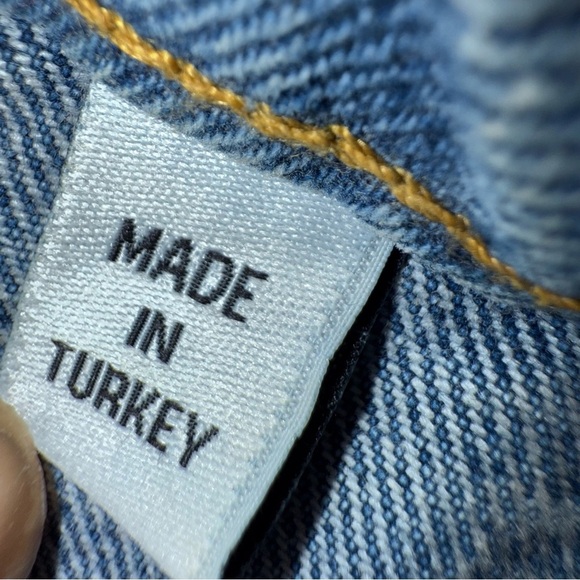 Ragged Priest Checker Blue Jeans Denim Womens 26 High Waist Mom Y2K 90's - Picture 4 of 6